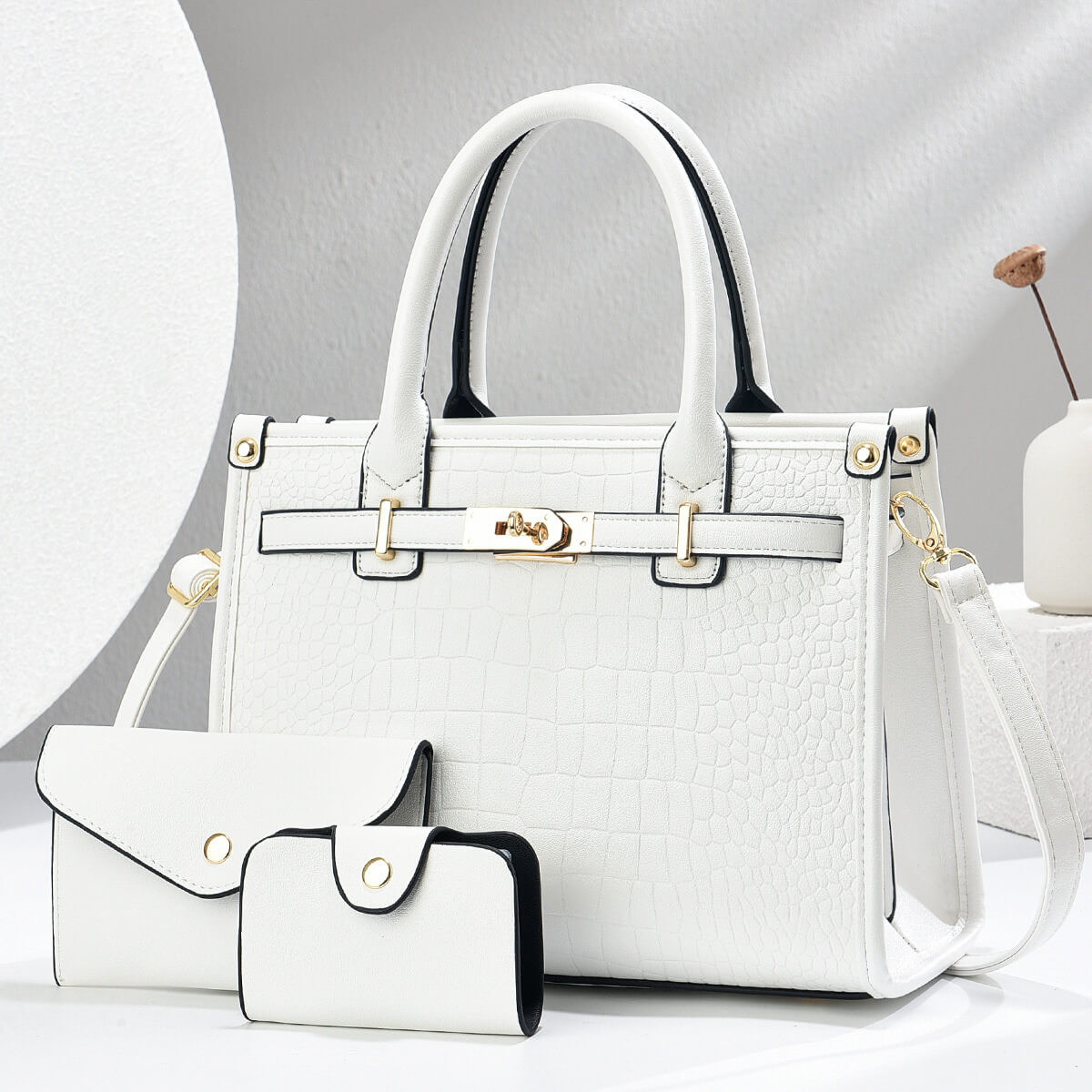 Elegant Handbag Set with Matching Wallets - Image 6