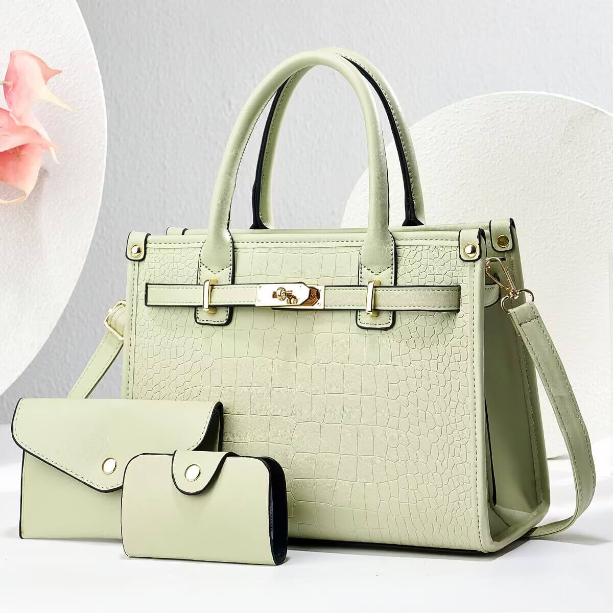 Elegant Handbag Set with Matching Wallets - Image 7