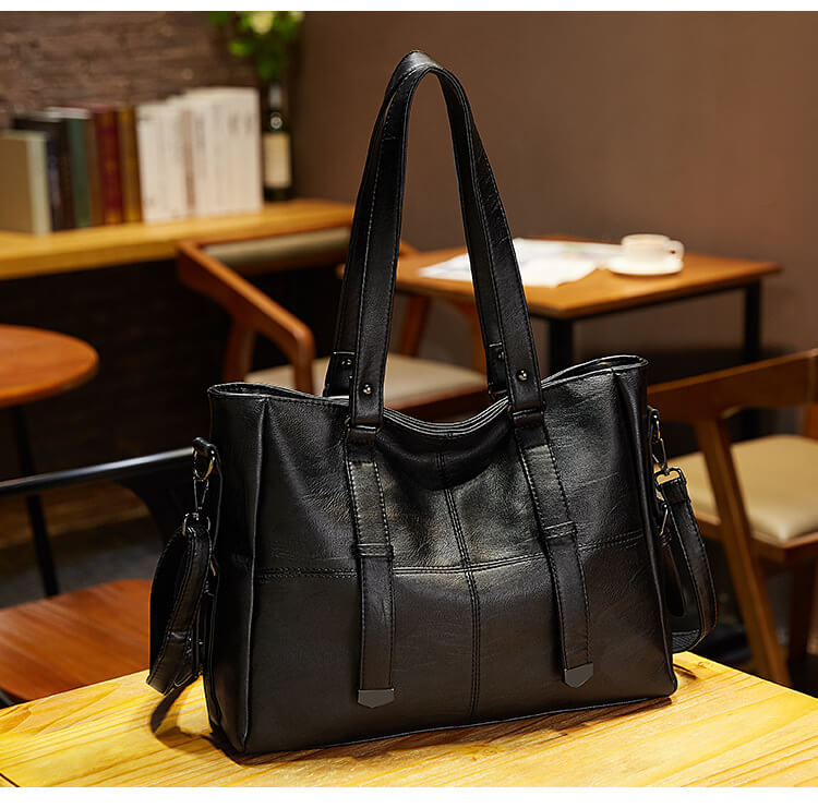 Genuine Leather Large Tote Handbag