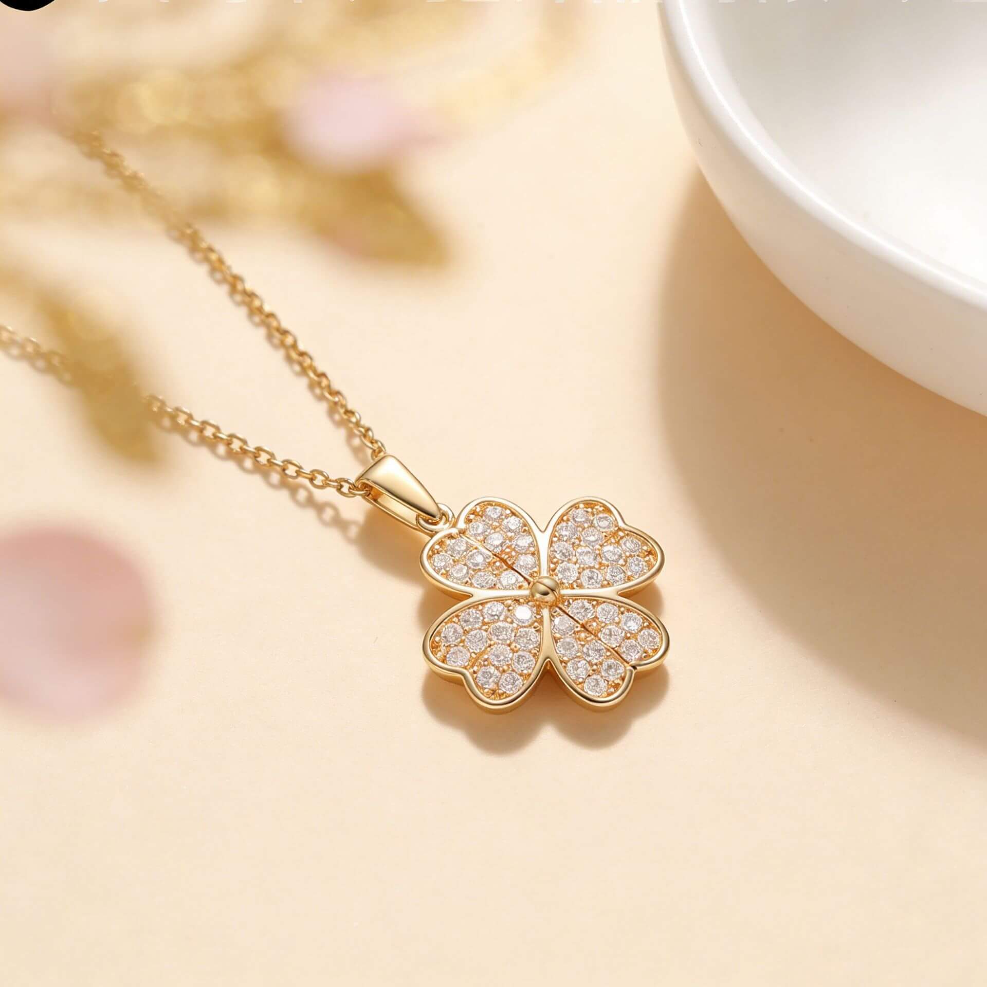 Four-Leaf Clover Pendant Necklace - Image 2