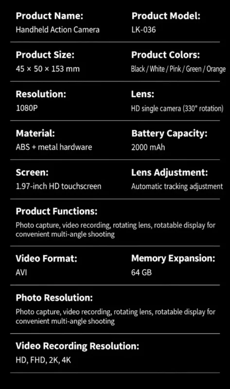 Handheld-Action-Camera-Specification-Sheet