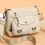 Women's Soft Multi-Pocket Crossbody Shoulder Bag