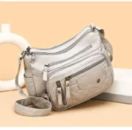 Women's Soft Multi-Compartment Shoulder and Crossbody Bag - Image 3