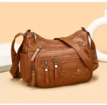 Women's Soft Multi-Compartment Shoulder and Crossbody Bag