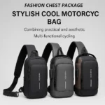 Waterproof anti-theft sling chest bag with USB port and password lock
