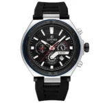 Reward men's quartz chronograph watch with silicone strap