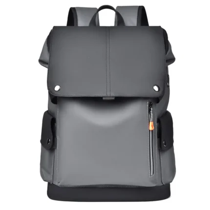 Men's large-capacity PU leather business laptop backpack