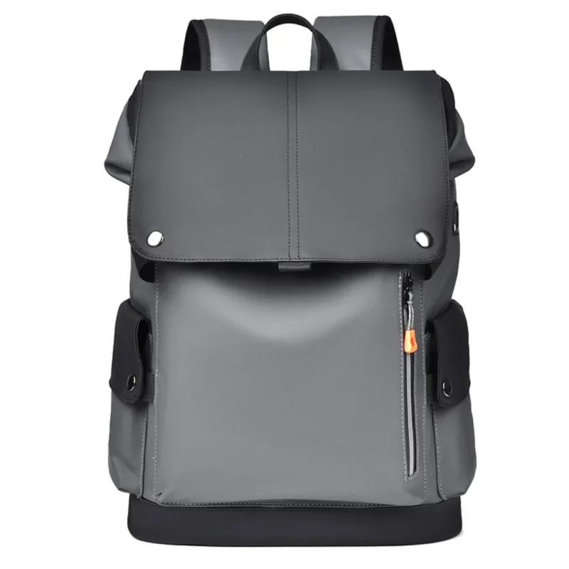 Men's large-capacity PU leather business laptop backpack