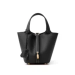 Women's large-capacity genuine leather bucket bag