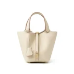 Women's large-capacity genuine leather bucket bag