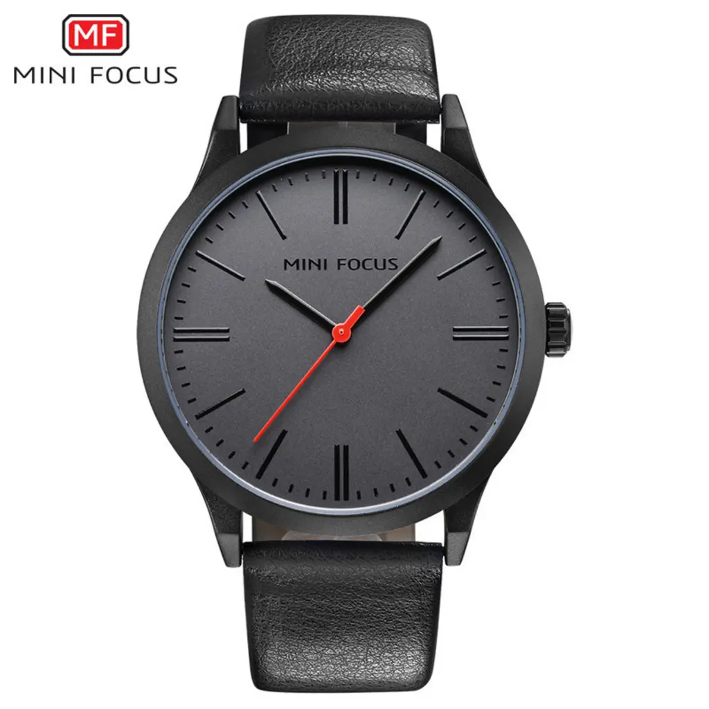 MINIFOCUS MF0058G Men's Three-Hand Quartz Watch MINIFOCUS MF0058G men's three-hand quartz watch with leather strap