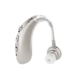 High-volume rechargeable hearing aid with built-in battery