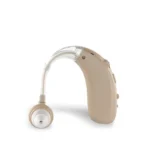 High-volume rechargeable hearing aid with built-in battery