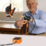 Plug-in hand rehabilitation robotic massage glove