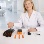Plug-in hand rehabilitation robotic massage glove