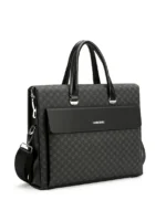 Men's laptop briefcase with combination lock and shoulder strap