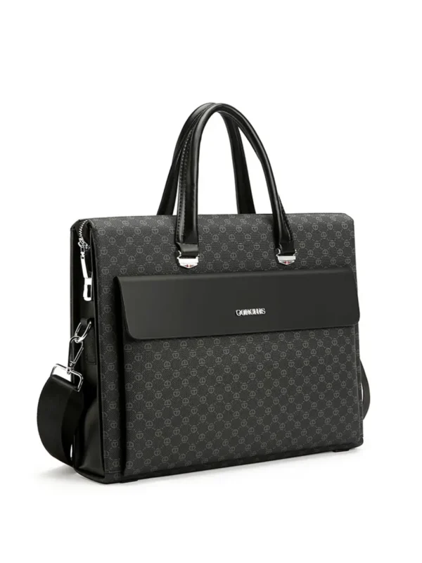 Men's laptop briefcase with combination lock and shoulder strap