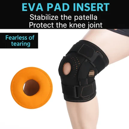 Hinged knee brace with steel plate and aluminum alloy support