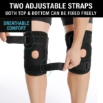 Hinged knee brace with steel plate and aluminum alloy support