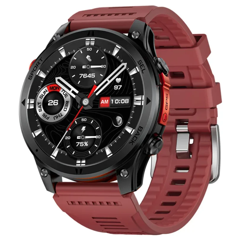 Rugged waterproof GPS smartwatch for outdoor sports