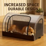 Foldable pet trolley carrier backpack for cats and small dogs