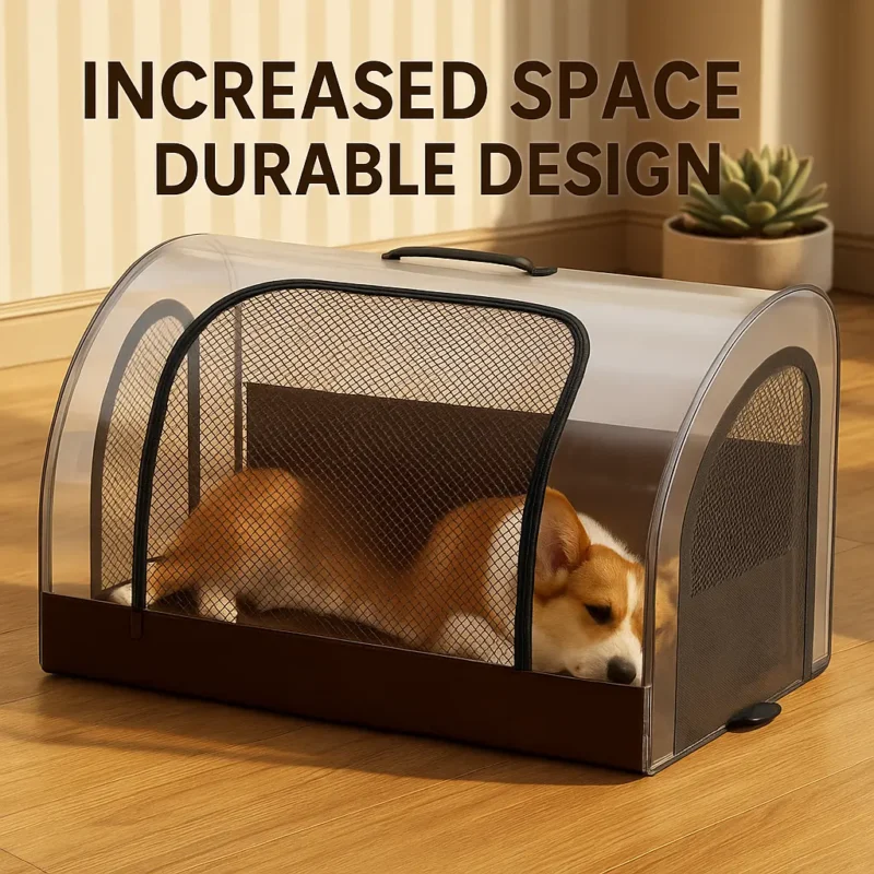 Foldable pet trolley carrier backpack for cats and small dogs