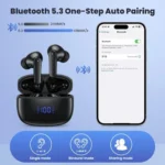 S18 TWS in-ear Bluetooth earbuds with battery level display