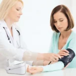 Automatic electric blood pressure monitor with large touchscreen