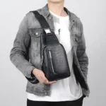 ChuongKaiye men's genuine leather chest crossbody bag