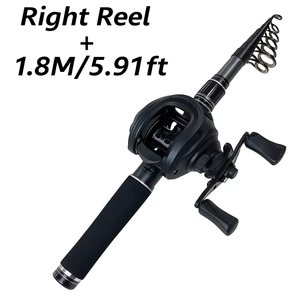 nour-371-image-0 Portable telescopic fishing rod with 1.5–2.4 m length range