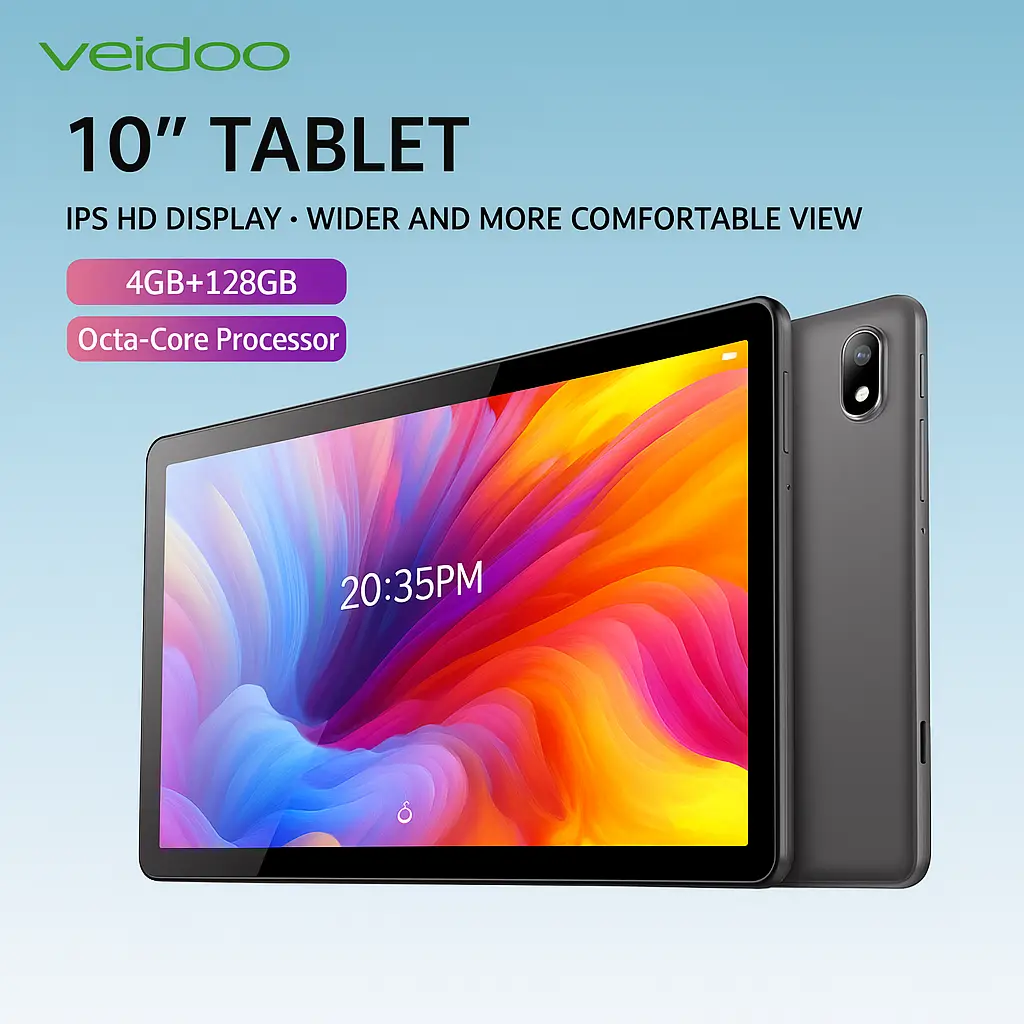 nour-376-image-0 10.1-inch Android 13 tablet with IPS HD display