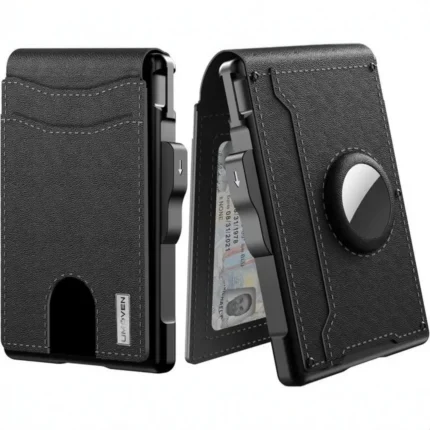 Men's wallet with AirTag card holder