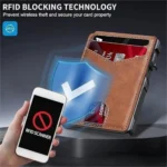 Men's wallet with AirTag card holder