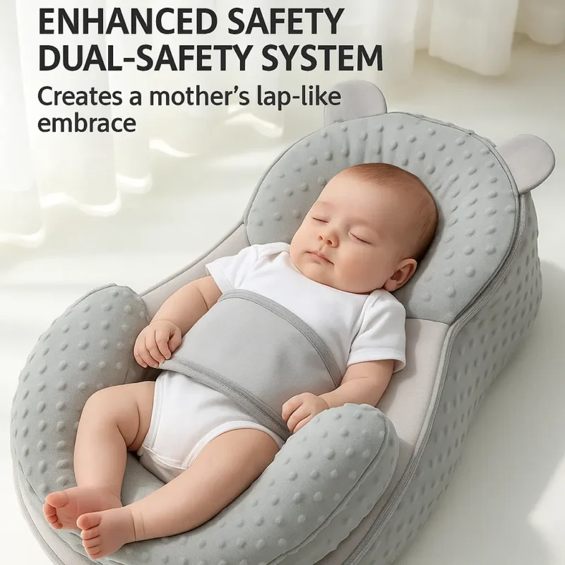 Newborn anti-spit-up pillow for feeding support
