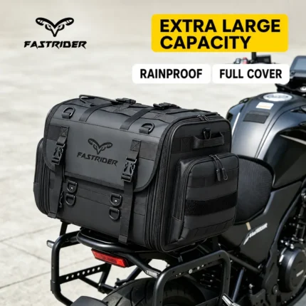 Large-capacity waterproof motorcycle rear helmet bag