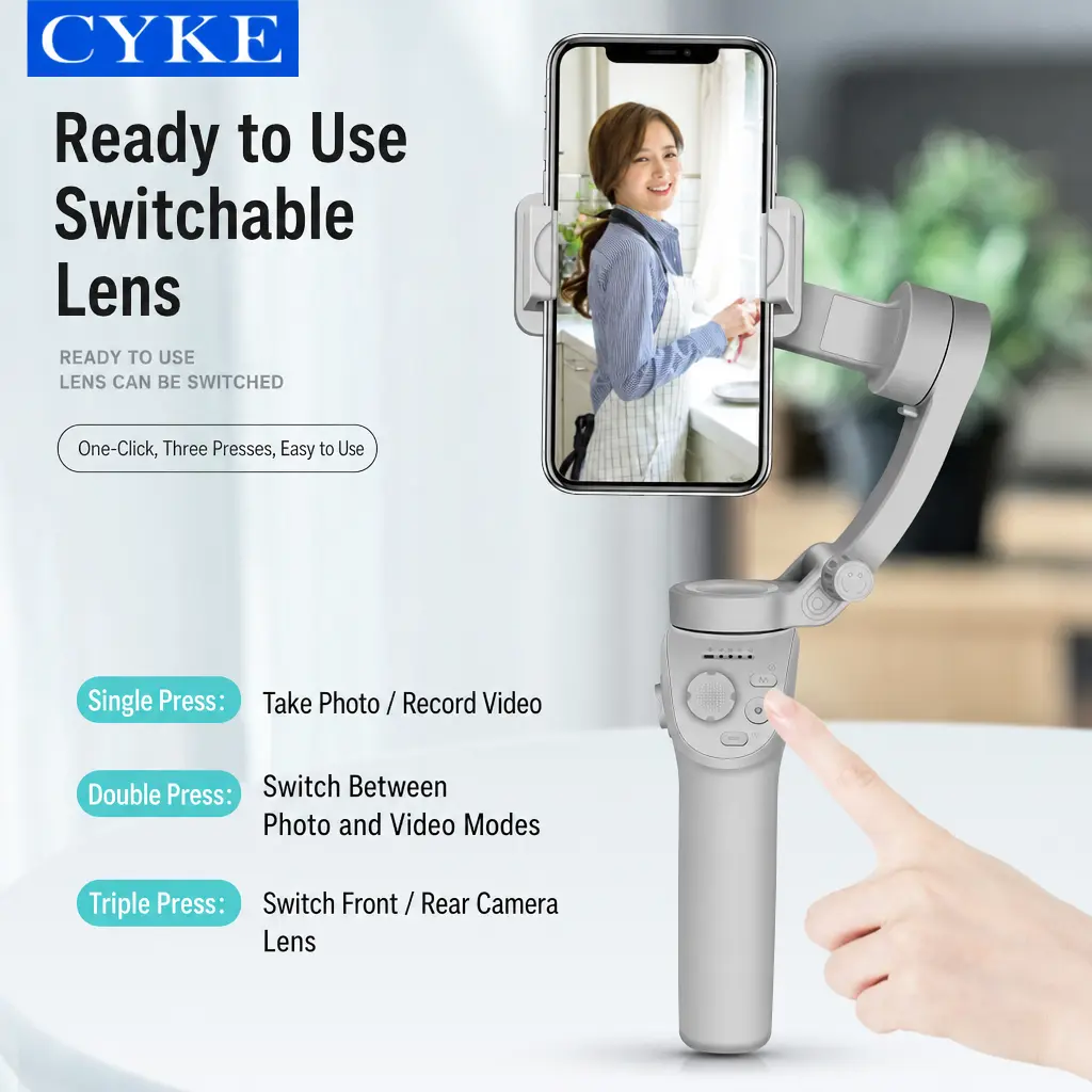 nour-415-image-0 CYKE 3-axis AI face tracking gimbal stabilizer