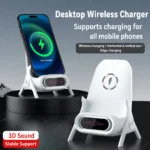 Automatic-sensing wireless phone charger stand
