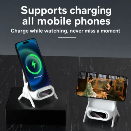 Automatic-sensing wireless phone charger stand