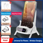 Automatic-sensing wireless phone charger stand