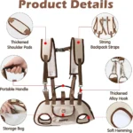 Portable breathable dog carrier backpack with multiple carrying options