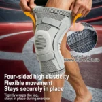 Sports knee support with patellar strap