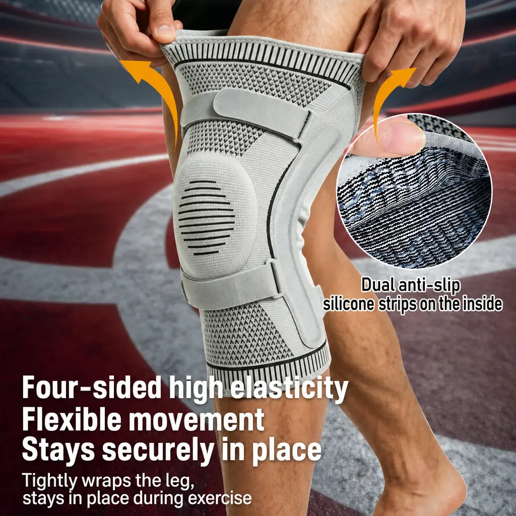 nour-418-image-0 Sports knee support with patellar strap