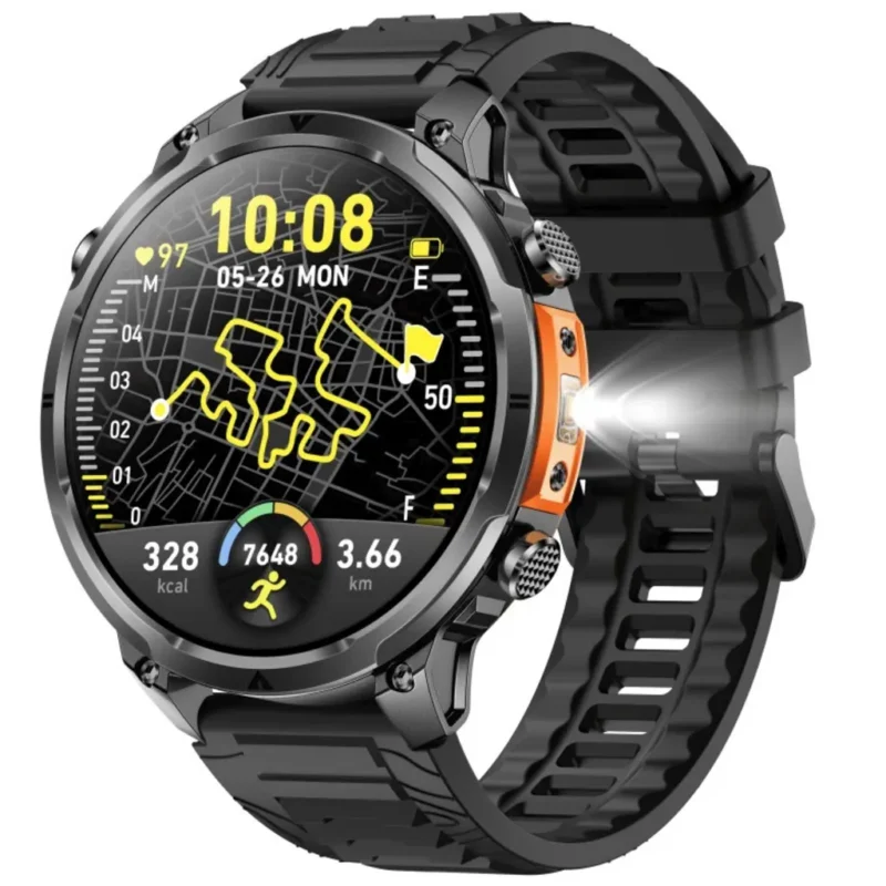 ساعة MK100 GPS الذكية الرياضية بشاشة 1.7 بوصة