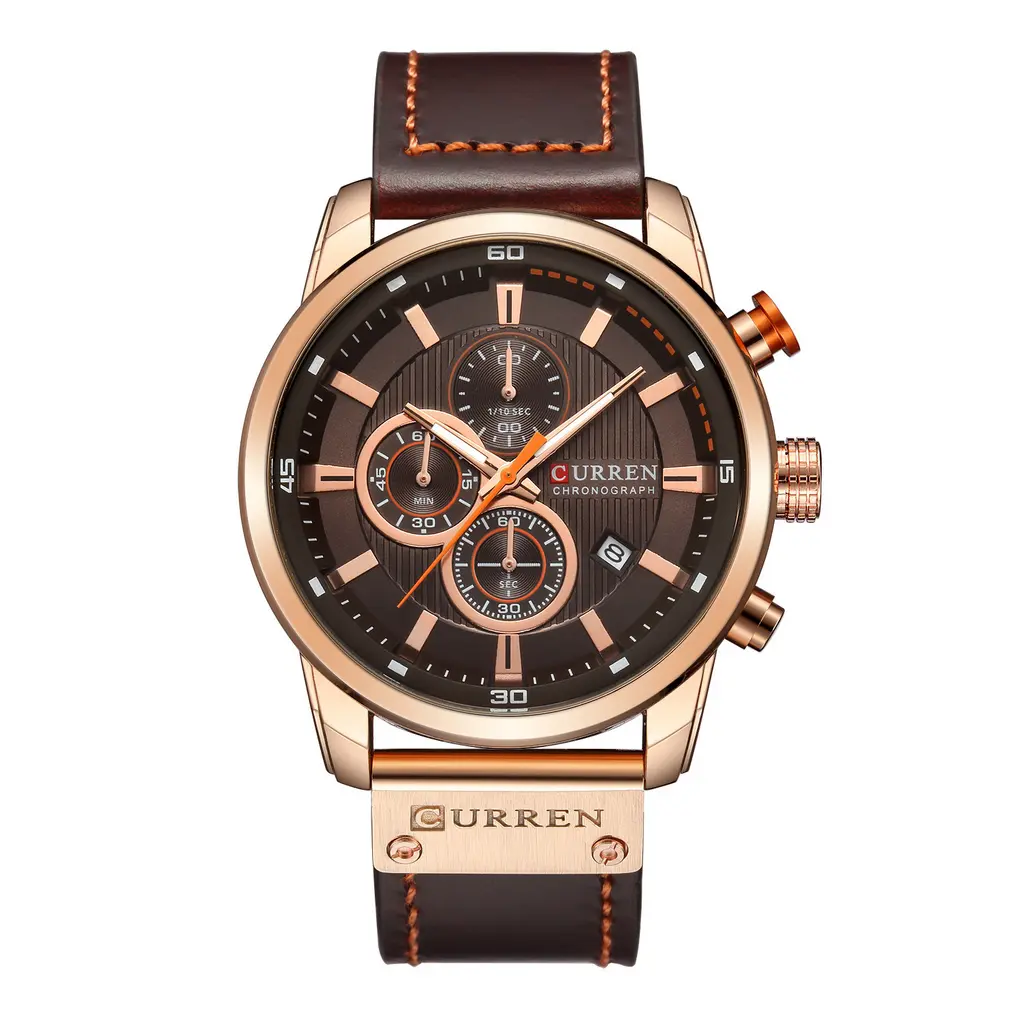 nour-423-image-0 Curren multifunction men's watch with leather strap