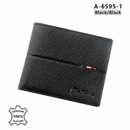 Men's short top-grain cowhide wallet