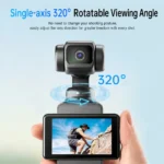 4K single-axis handheld gimbal camera with image stabilization