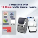 Portable mini thermal label printer for home use